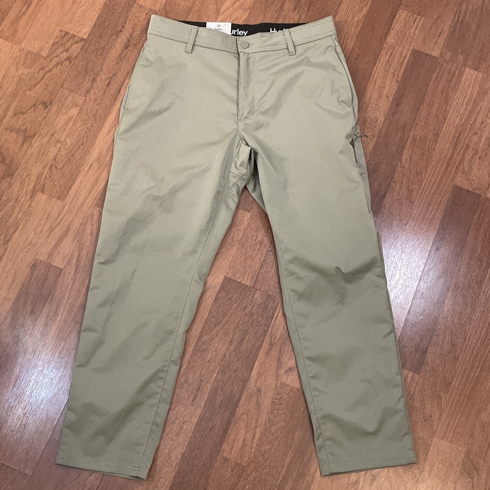 Hurley Pants Mens 34x29  Green Jet Set Tech Pant Stretch Performance Golf NEW